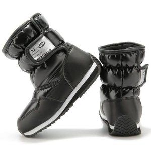 HOBIBEAR Black Unisex Youth Mid-Calf Puffer Winter Boots Sz 29